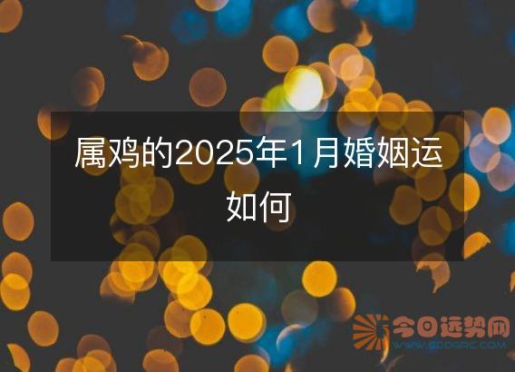 属鸡的2025年1月婚姻运如何
