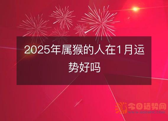 2025年属猴的人在1月运势好吗
