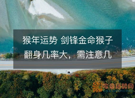 猴年运势 剑锋金命猴子翻身几率大,需注意几点