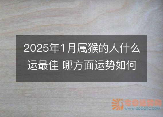 2025年1月属猴的人什么运最佳 哪方面运势如何