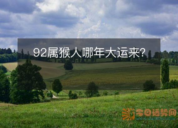 92属猴人哪年大运来?