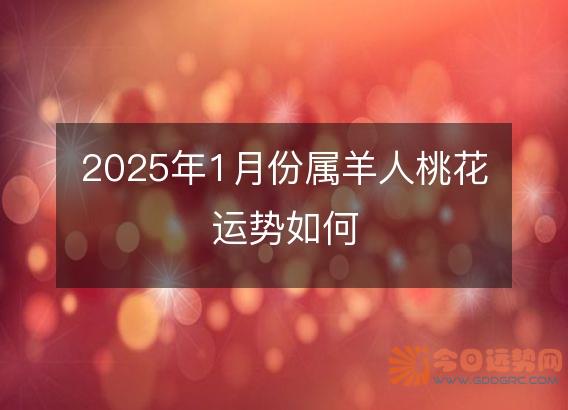 2025年1月份属羊人桃花运势如何