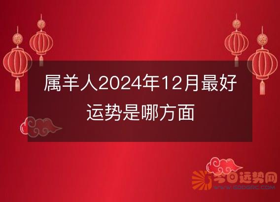 属羊人2025年12月最好运势是哪方面