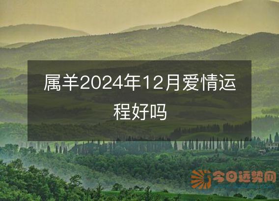 属羊2025年12月爱情运程好吗