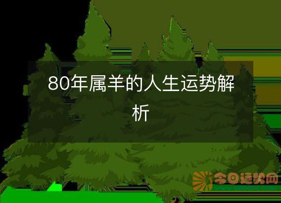 80年属羊的人生运势解析