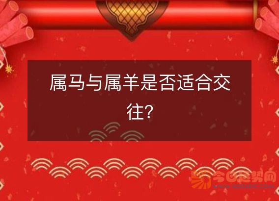 属马与属羊是否适合交往?