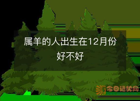 属羊的人出生在12月份好不好