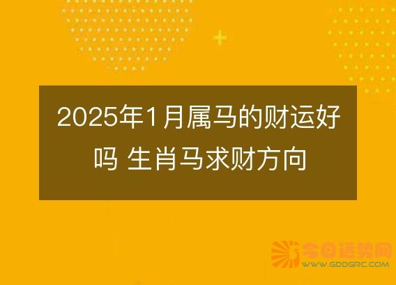 2025年1月属马的财运好吗 生肖马求财方向