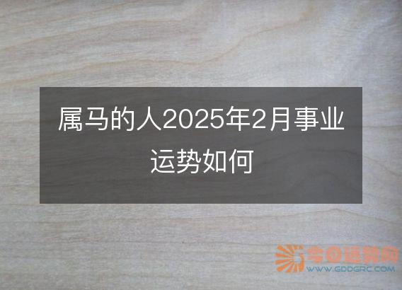 属马的人2025年2月事业运势如何