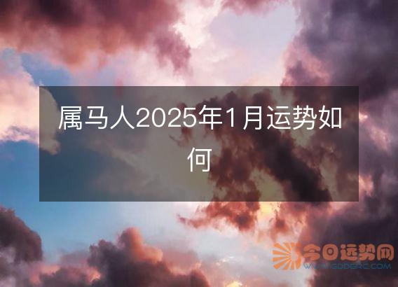属马人2025年1月运势如何