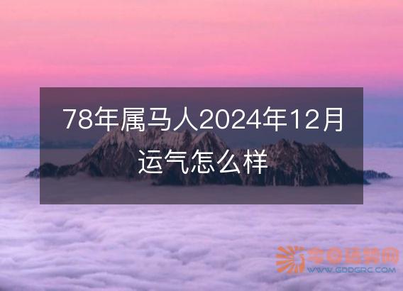 78年属马人2025年12月运气怎么样