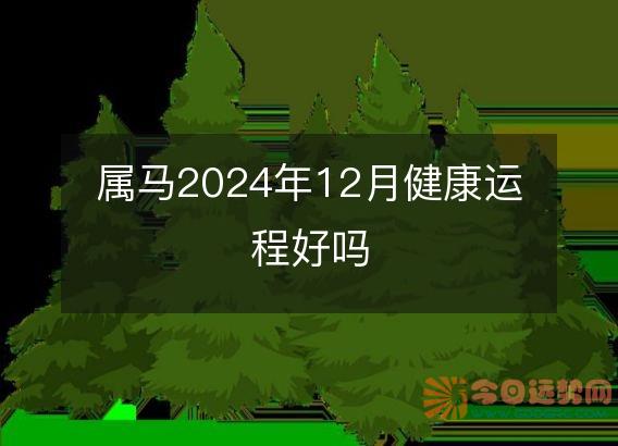 属马2025年12月健康运程好吗