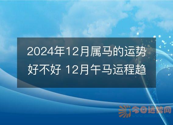2025年12月属马的运势好不好 12月午马运程趋势解说