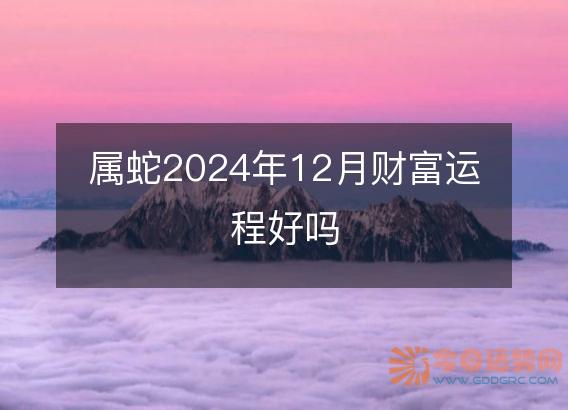 属蛇2025年12月财富运程好吗