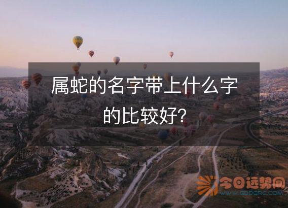 属蛇的名字带上什么字的比较好?