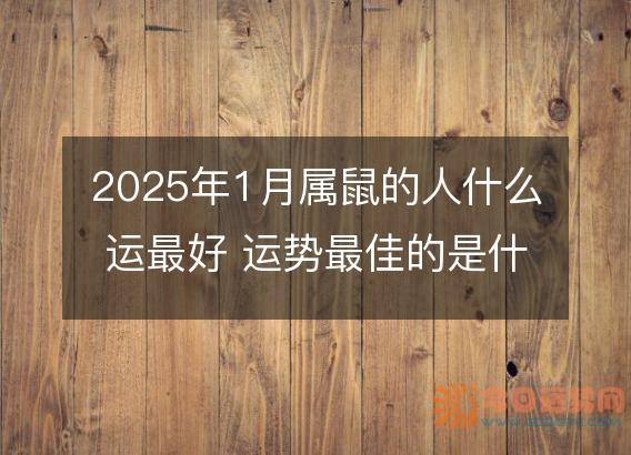2025年1月属鼠的人什么运最好 运势最佳的是什么