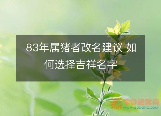 83年属猪者改名建议 如何选择吉祥名字
