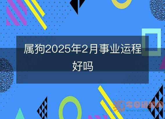 属狗2025年2月事业运程好吗