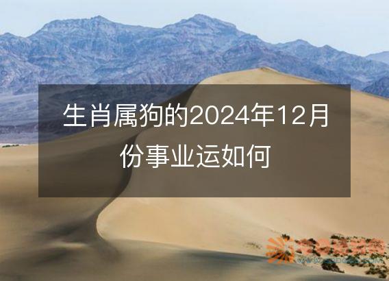 生肖属狗的2025年12月份事业运如何