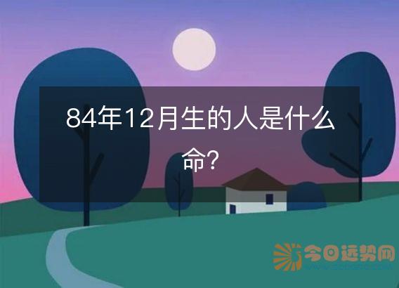 84年12月生的人是什么命?