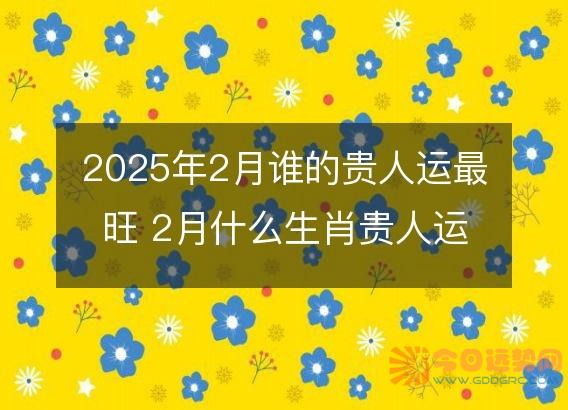 2025年2月谁的贵人运最旺 2月什么生肖贵人运最好