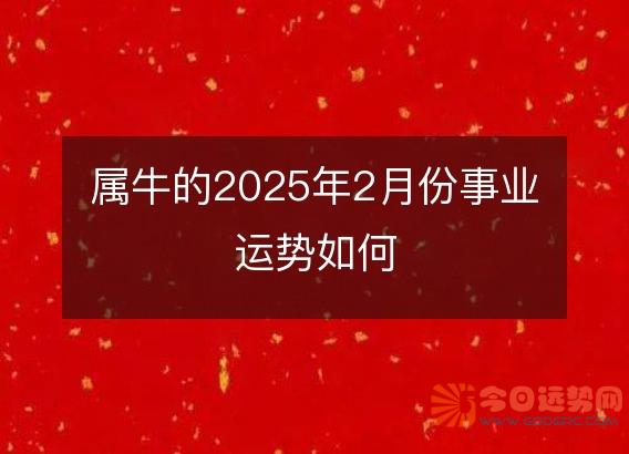 属牛的2025年2月份事业运势如何