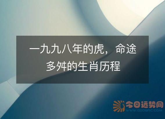 一九九八年的虎,命途多舛的生肖历程