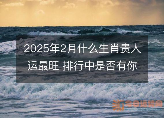 2025年2月什么生肖贵人运最旺 排行中是否有你的属相